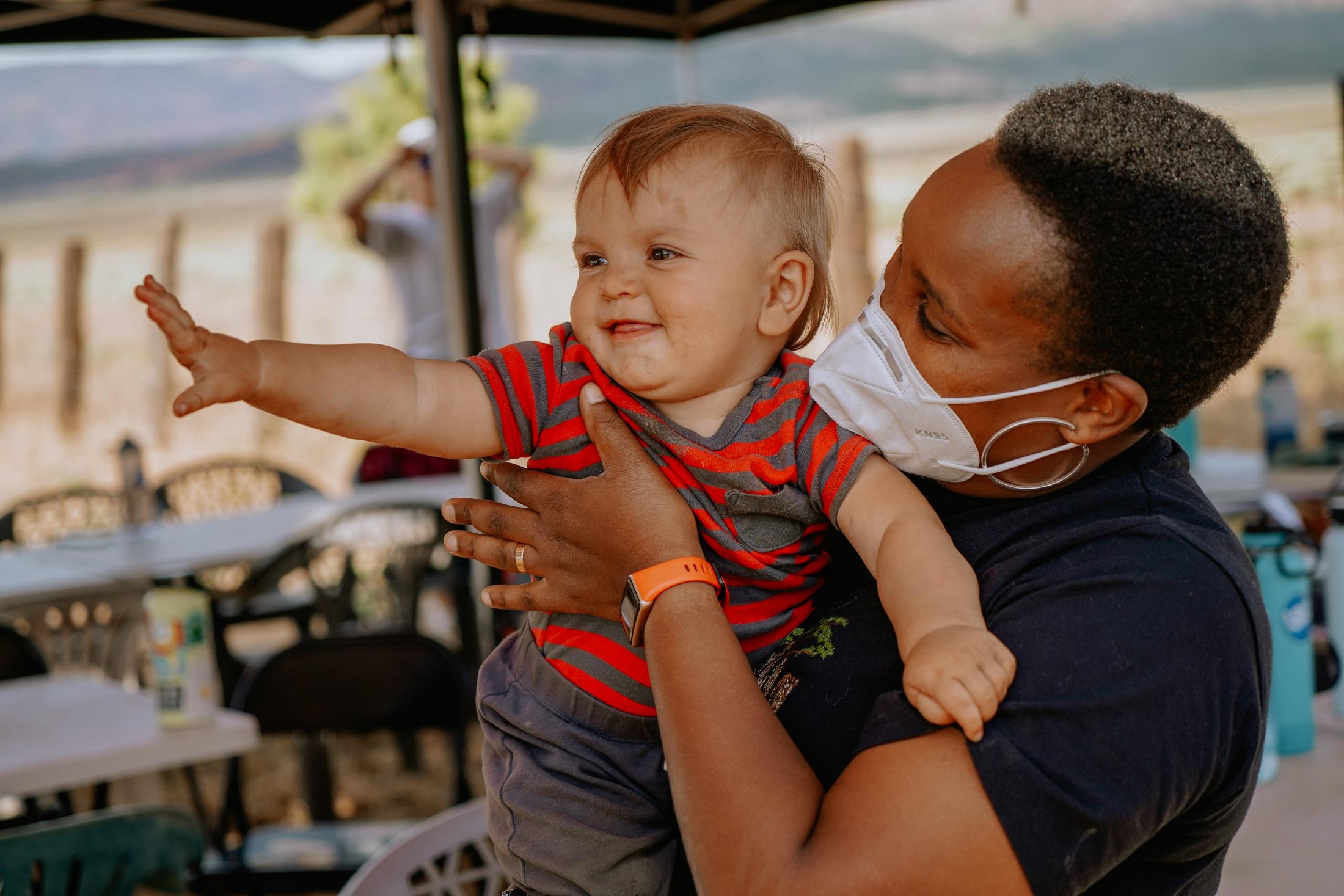 Linda Salekwa and Caden