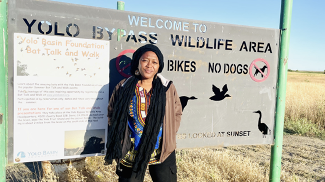 Vivian at the Yolo Bypass Wildlife Refuge