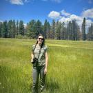 Mary Kearney standing in Clover Valley